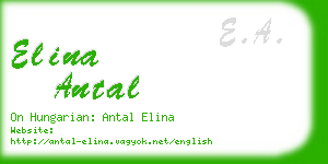 elina antal business card